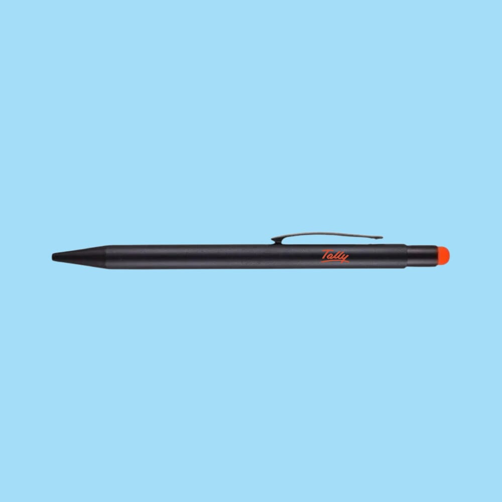Lumi Metal Pen- Black with Orange